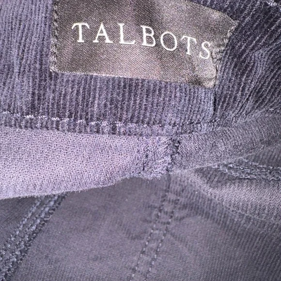 Talbots Women's Classic Black Straight Leg Corduroy Pants - Picture 2 of 7